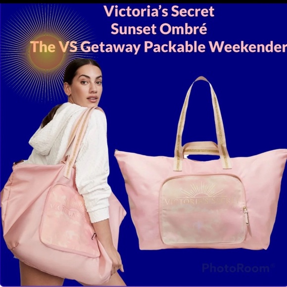 NEW Victoria's Secret SUNSET OMBRE Hardside SUITCASE BUNDLE - Picture 16 of 16